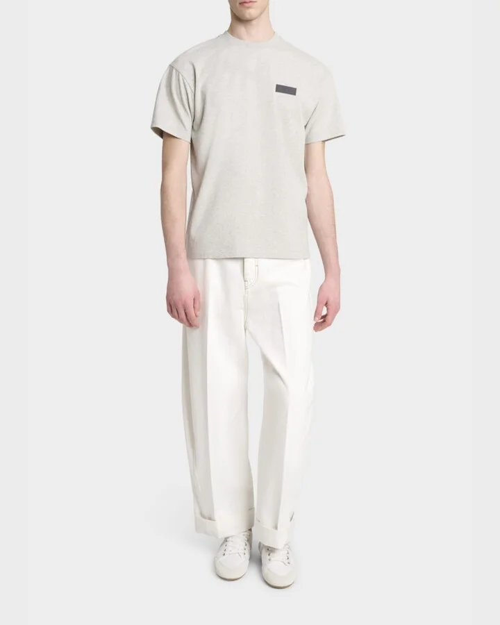 Men's Slim Nylon and Suede Low-Top Sneakers - Image 3