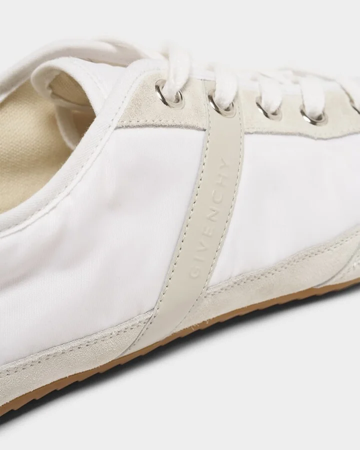 Men's Slim Nylon and Suede Low-Top Sneakers - Image 11