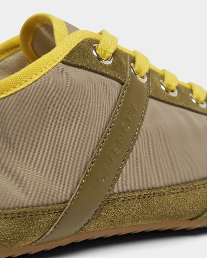 Men's Slim Nylon and Suede Low-Top Sneakers - Image 6
