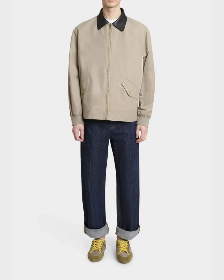 Men's Slim Nylon and Suede Low-Top Sneakers - Image 11