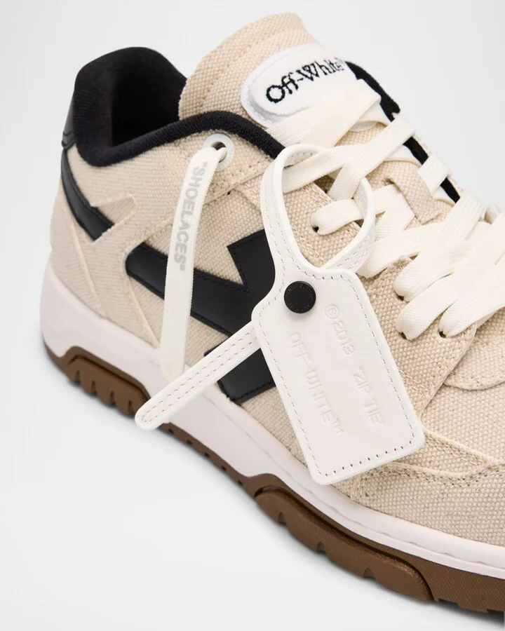 Men's Slim Out Of Office Canvas and Leather Sneakers - Image 7