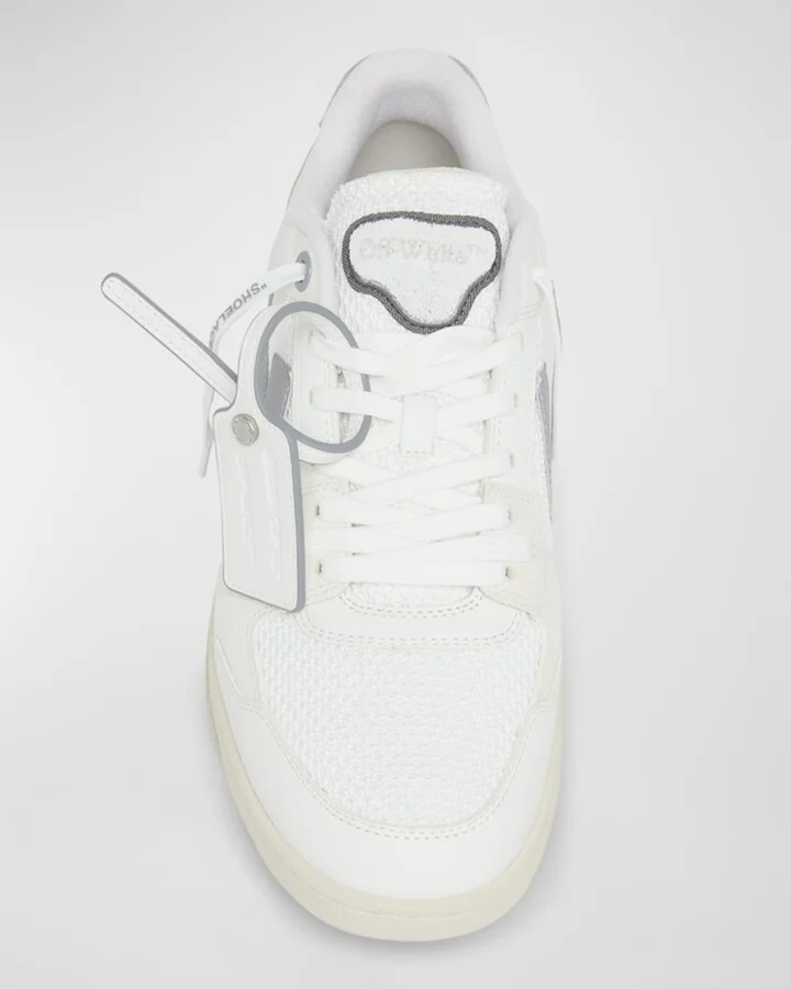 Men's Slim Out Of Office Mesh and Leather Low-Top Sneakers - Image 4