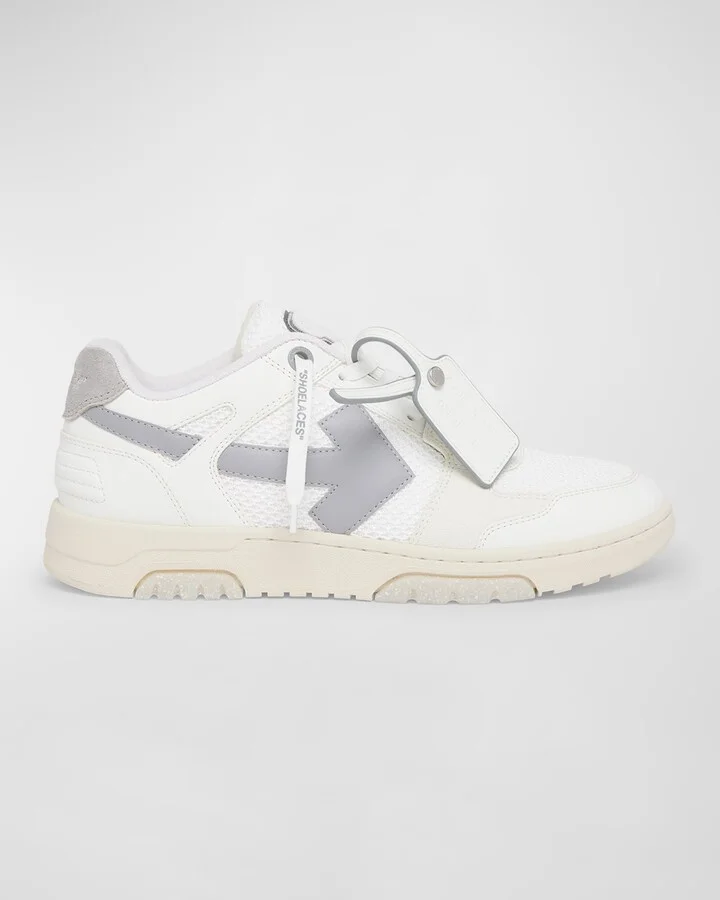 Men's Slim Out Of Office Mesh and Leather Low-Top Sneakers