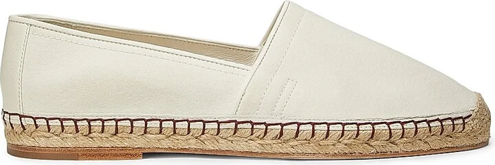 Men's Slip-On Canvas & Leather Espadrillas - Sand - Size 9
