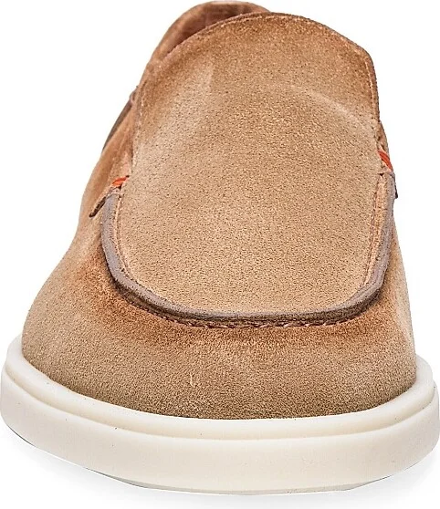 Men's Slip-On Suede Loafers - Light Brown - Size 6 - Image 7
