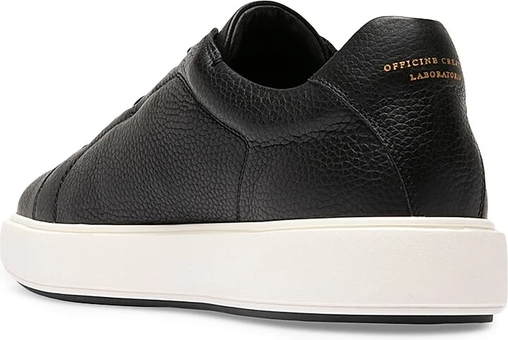 Men's Slouch 001 Leather Low-Top Sneakers - Nero - Size 6.5 - Image 3