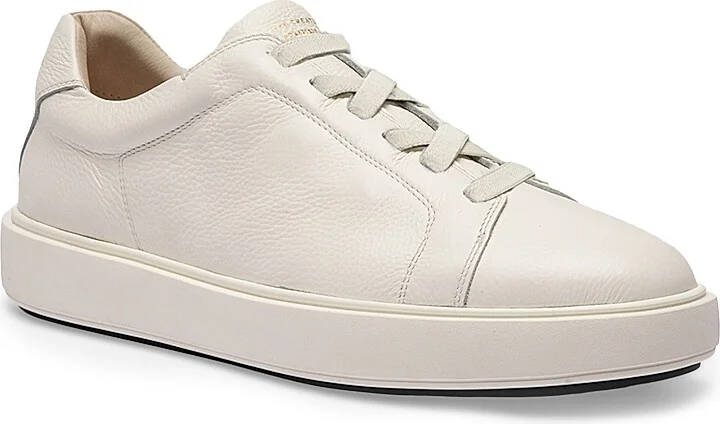 Men's Slouch 001 Leather Low-Top Sneakers - Nero - Size 6.5 - Image 6