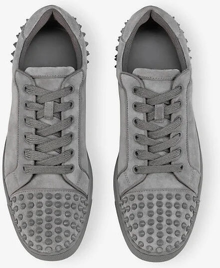 Mens Smoke Grey Seavaste 2 Orlato Studded Suede Low-Top Trainers Eur 42.5 / 8.5 Uk Men - Image 2