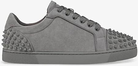 Mens Smoke Grey Seavaste 2 Orlato Studded Suede Low-Top Trainers Eur 42.5 / 8.5 Uk Men