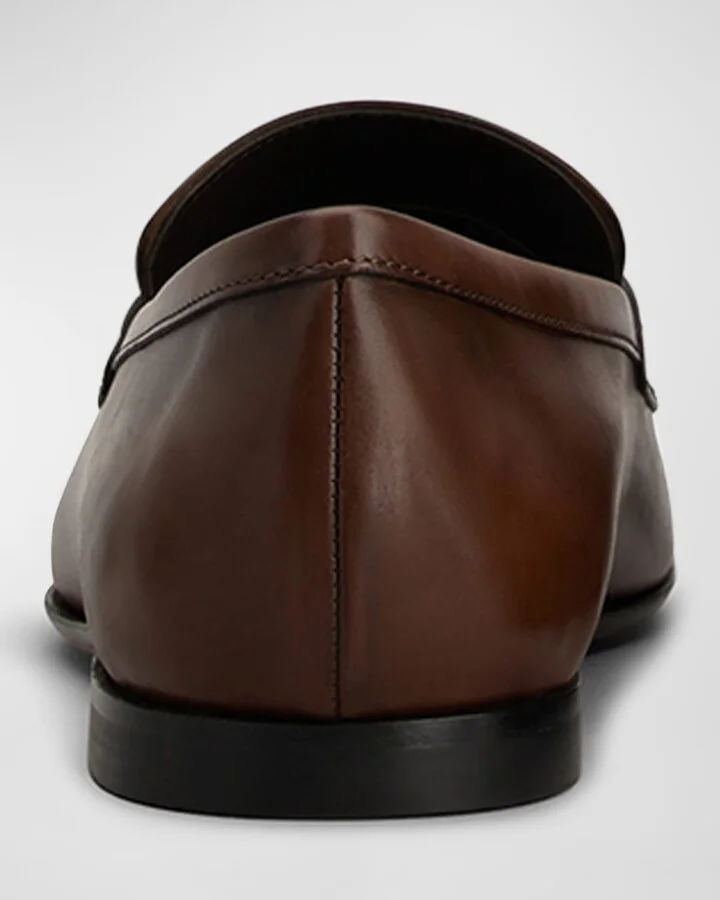 Men's Smooth Leather Penny Loafers - Image 4