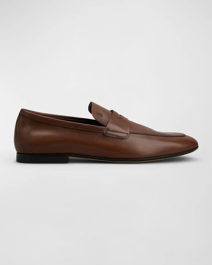 Men's Smooth Leather Penny Loafers