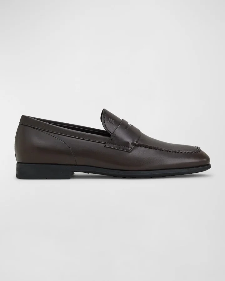 Men's Smooth Leather Penny Loafers