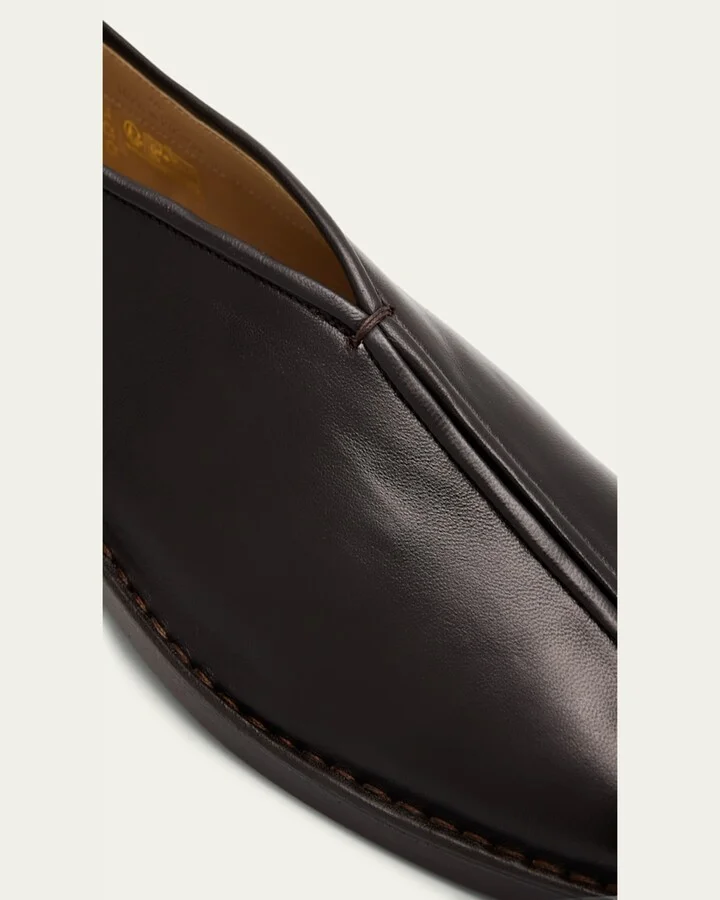 Men's Smooth Napa Leather Slippers - Image 4