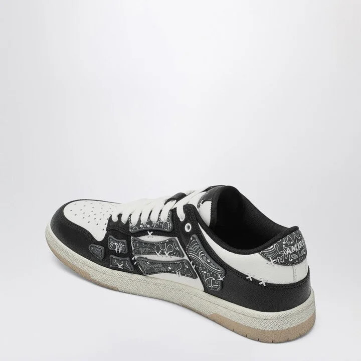 Men's Sneaker Bandana Skel Top Low Black/White - Image 2