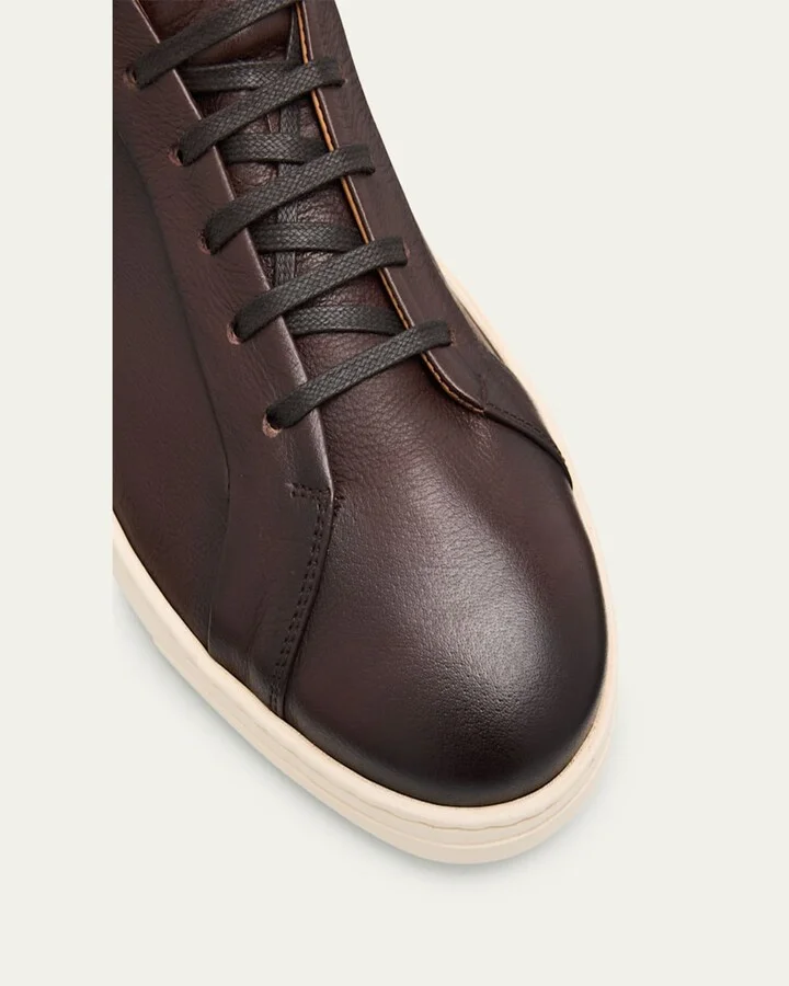 Men's Soft Leather Low-Top Sneakers - Image 2