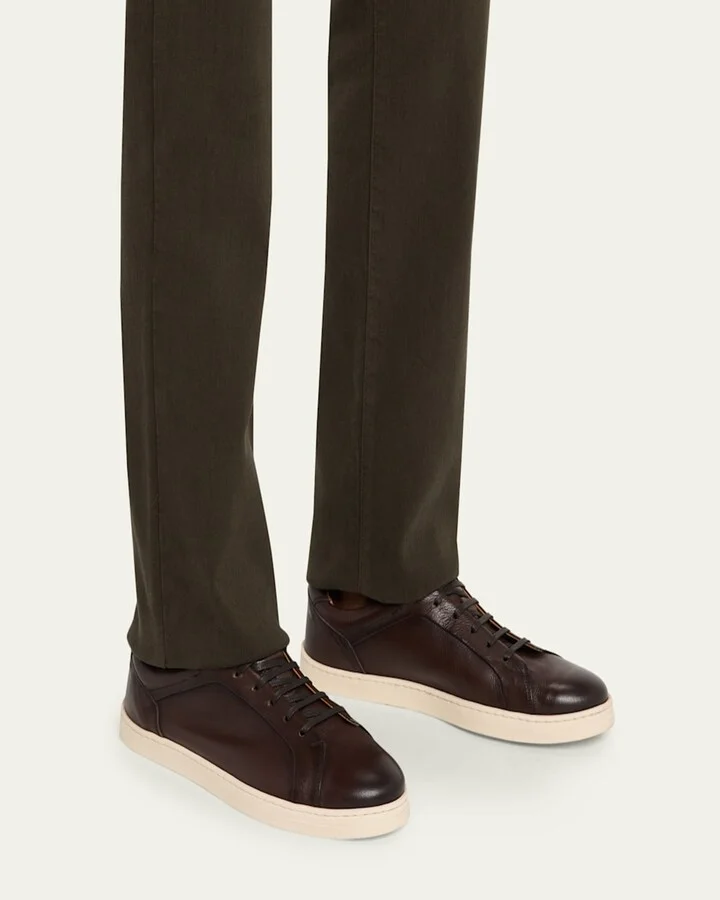 Men's Soft Leather Low-Top Sneakers - Image 3