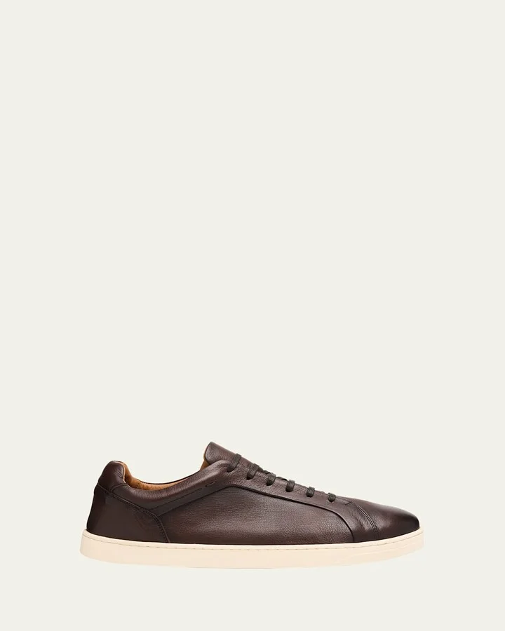 Men's Soft Leather Low-Top Sneakers