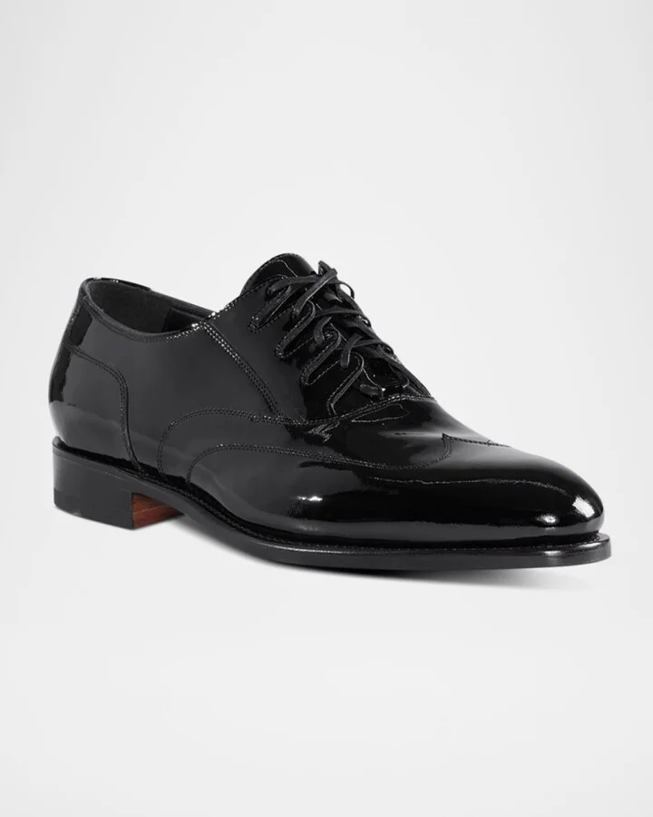 Men's Solane Patent Derby Shoes - Image 8