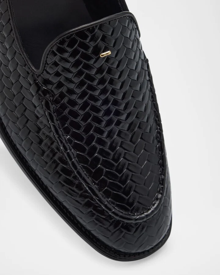 Men's Sorrento 15 Woven Leather Loafers - Image 3