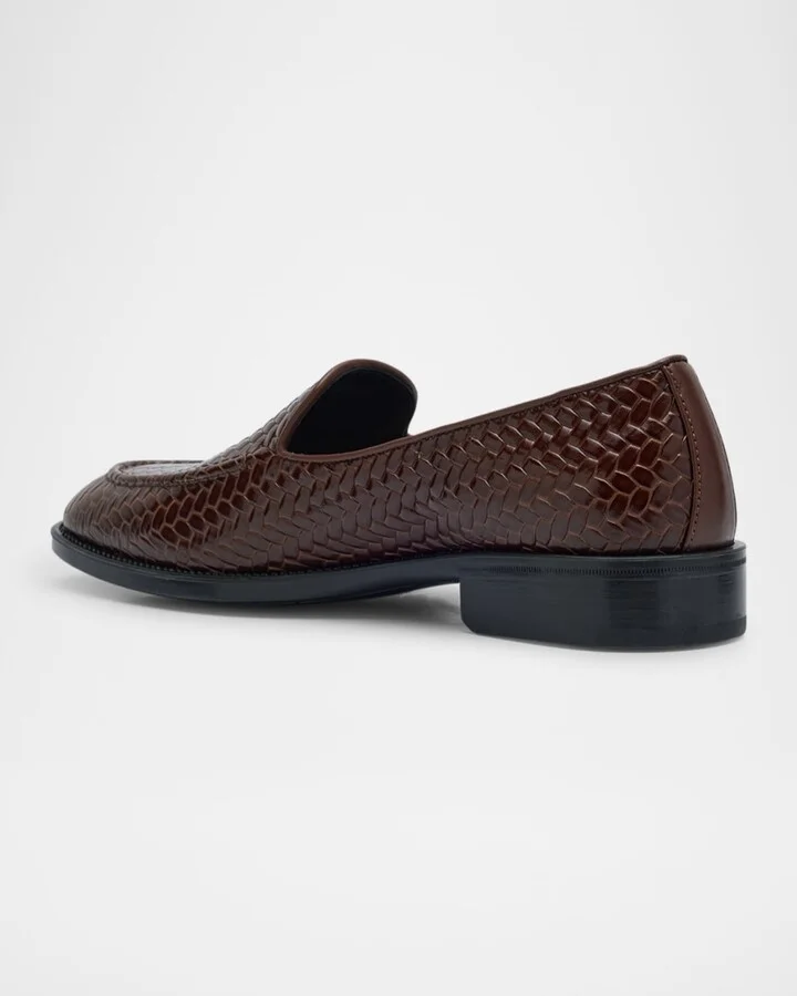 Men's Sorrento 15 Woven Leather Loafers - Image 5