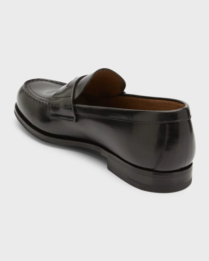Men's Spazzolato Triangle Logo Penny Loafers - Image 6