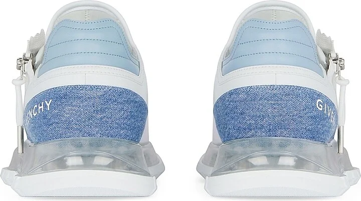 Men's Spectre Runner Sneakers in Synthetic Leather and Denim - Denim Blue - Size 7 - Image 4