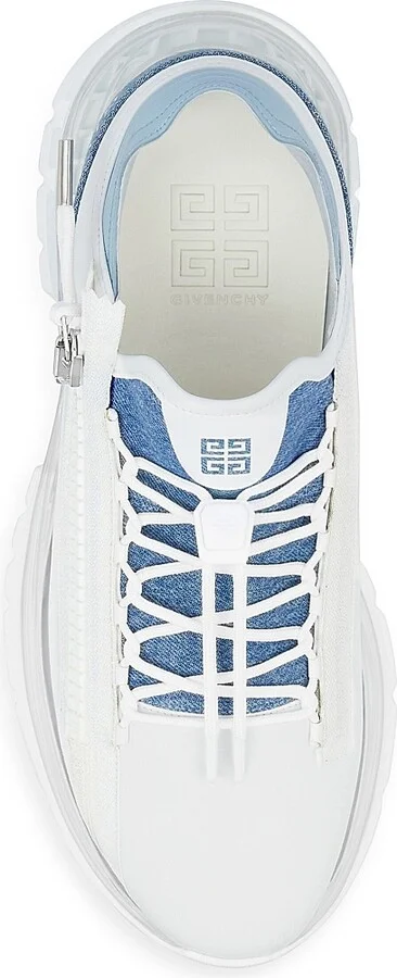 Men's Spectre Runner Sneakers in Synthetic Leather and Denim - Denim Blue - Size 7 - Image 6