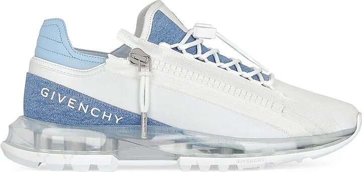 Men's Spectre Runner Sneakers in Synthetic Leather and Denim - Denim Blue - Size 7
