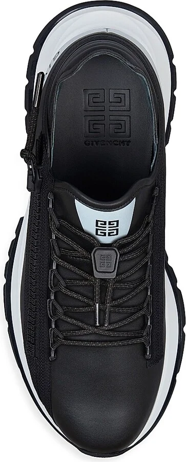 Men's Spectre Runner Sneakers in Synthetic Leather - Black White - Size 6 - Image 6