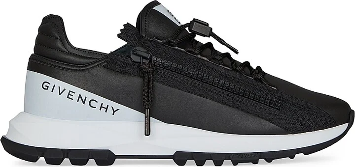 Men's Spectre Runner Sneakers in Synthetic Leather - Black White - Size 6