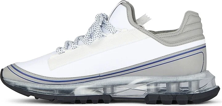 Men's Spectre Sneakers in Synthetic Leather and Fiber - White Blue - Size 6 - Image 2