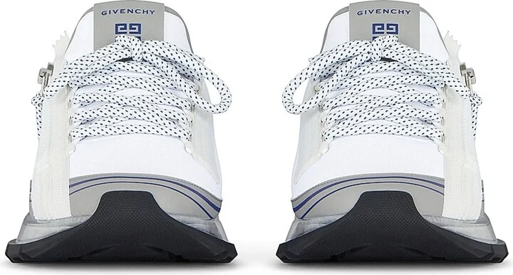 Men's Spectre Sneakers in Synthetic Leather and Fiber - White Blue - Size 6 - Image 3