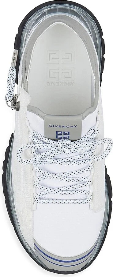 Men's Spectre Sneakers in Synthetic Leather and Fiber - White Blue - Size 6 - Image 5