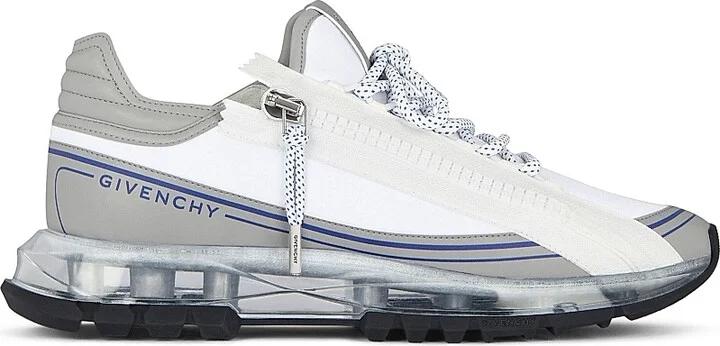 Men's Spectre Sneakers in Synthetic Leather and Fiber - White Blue - Size 6