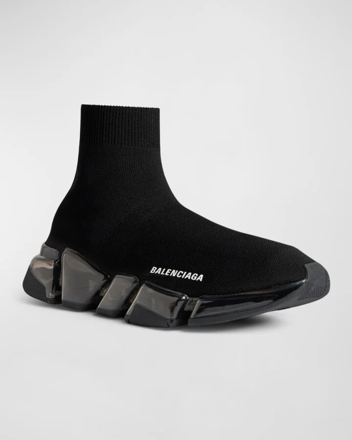 Men's Speed 2.0 Clear-Sole Knit Runner Sneakers - Image 3