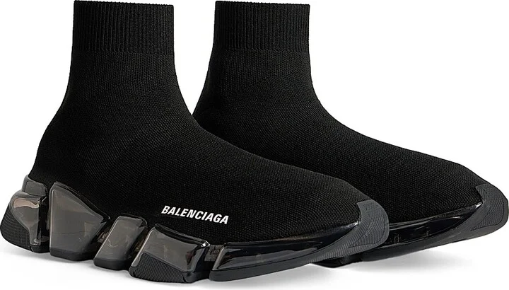 Men's Speed 2.0 Full Clear Sole Recycled Knit Sneakers - Black - Size 7 - Image 2