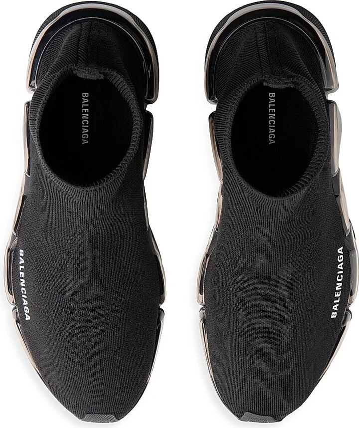 Men's Speed 2.0 Full Clear Sole Recycled Knit Sneakers - Black - Size 7 - Image 5