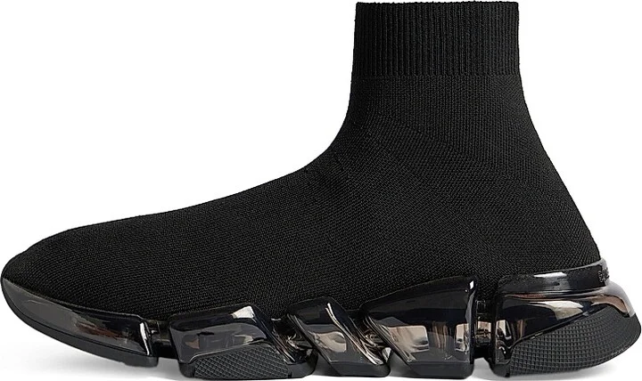 Men's Speed 2.0 Full Clear Sole Recycled Knit Sneakers - Black - Size 7 - Image 6