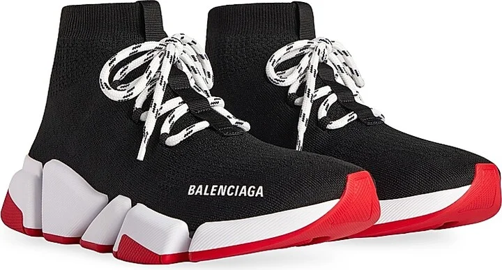 Men's Speed 2.0 Lace-Up Recycled Knit Sneakers - Black - Size 7 - Image 2