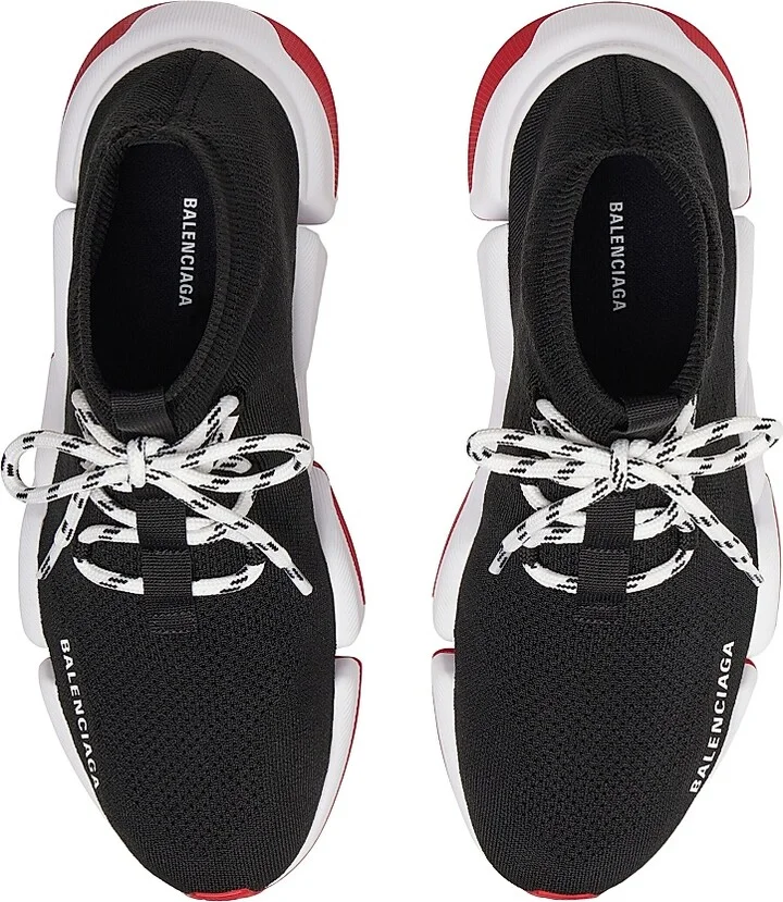 Men's Speed 2.0 Lace-Up Recycled Knit Sneakers - Black - Size 7 - Image 6