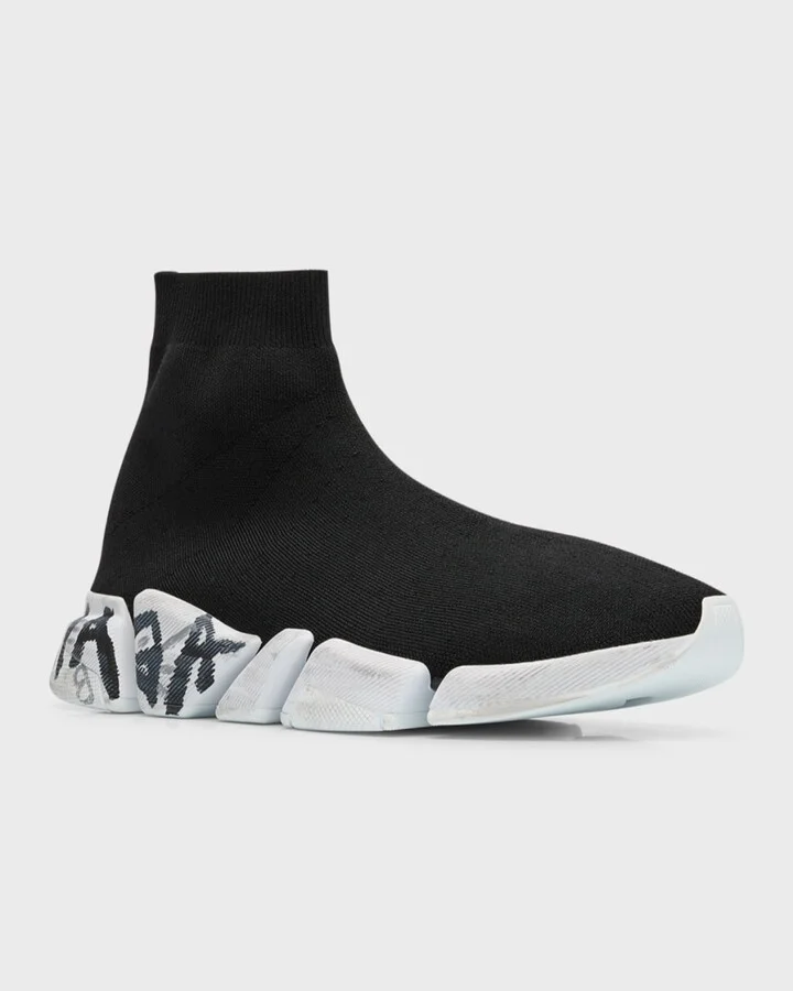 Men's Speed 2.0 Lt Graffiti Logo Knit Sneakers - Image 2