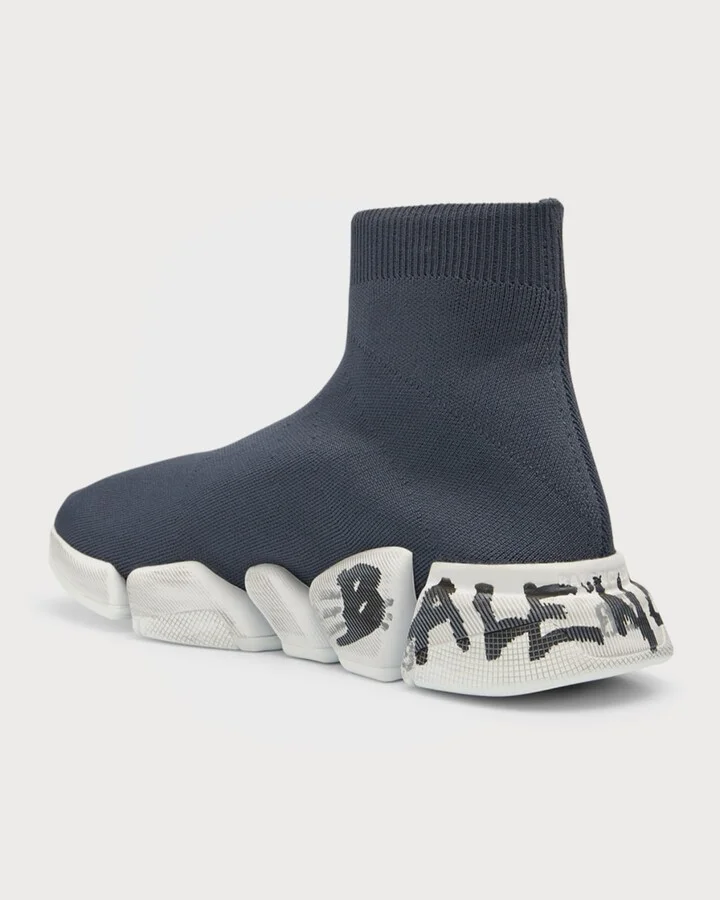 Men's Speed 2.0 Lt Graffiti Logo Knit Sneakers - Image 5