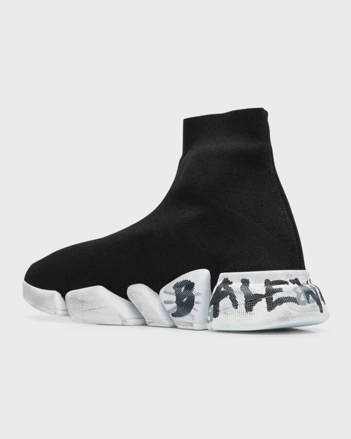 Men's Speed 2.0 Lt Graffiti Logo Knit Sneakers - Image 9