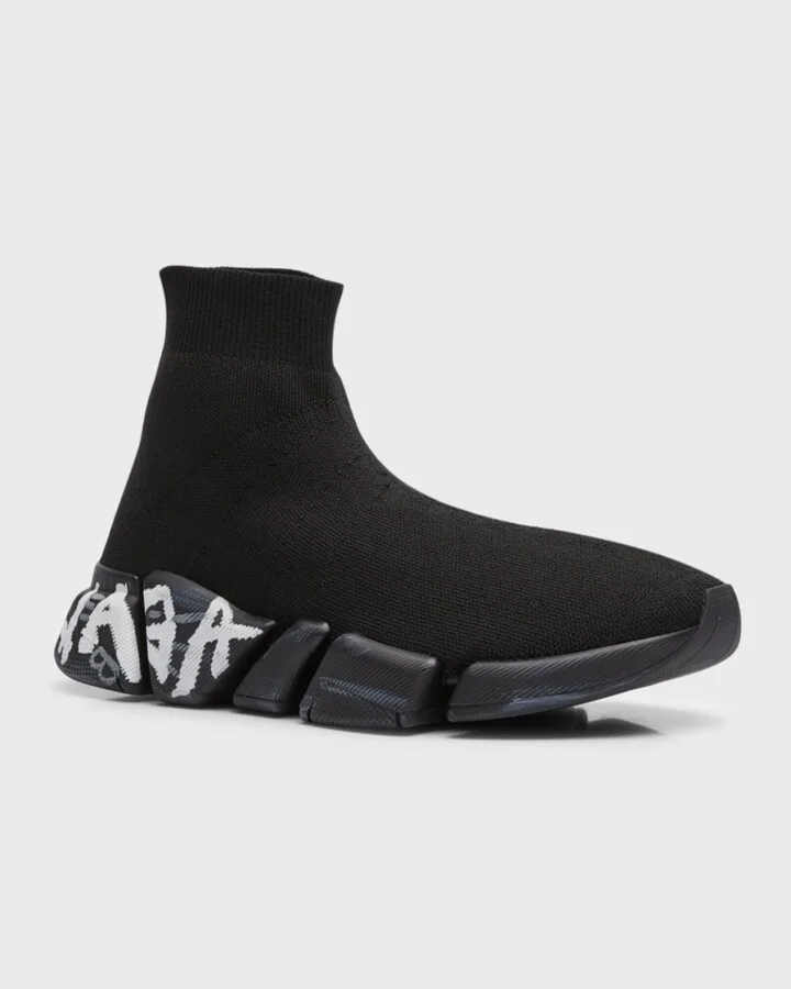 Men's Speed 2.0 Lt Graffiti Logo Knit Sneakers - Image 10