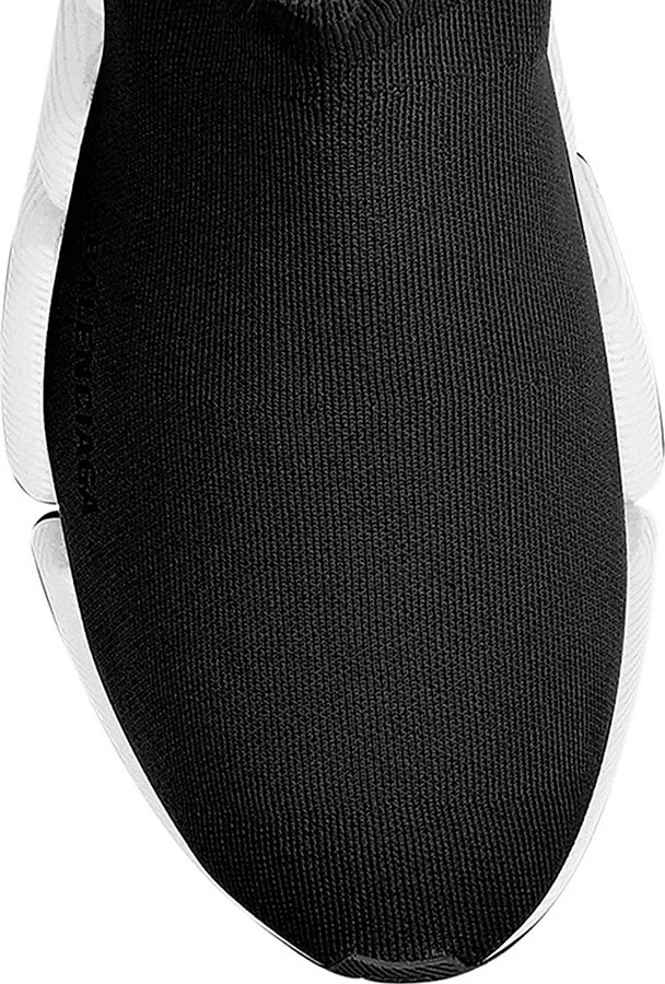 Men's Speed 2.0 Recycled Knit Sneaker - Black White - Size 6 - Image 4
