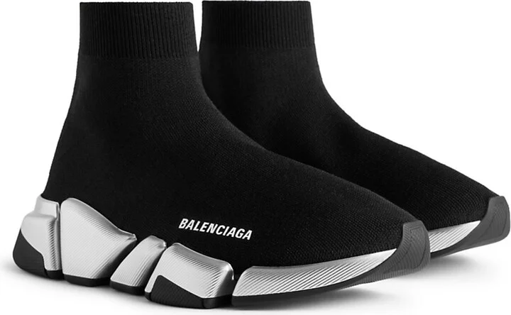 Men's Speed 2.0 Recycled Knit Sneakers - Black Silver - Size 6 - Image 2
