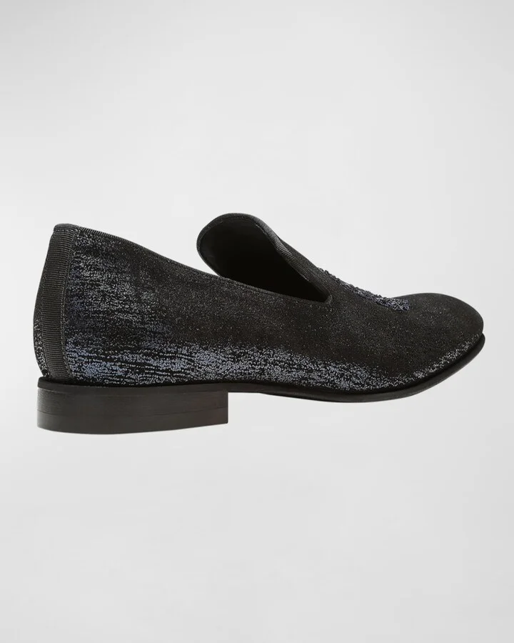 Men's Spencer Distressed Metallic Skull Loafers - Image 4