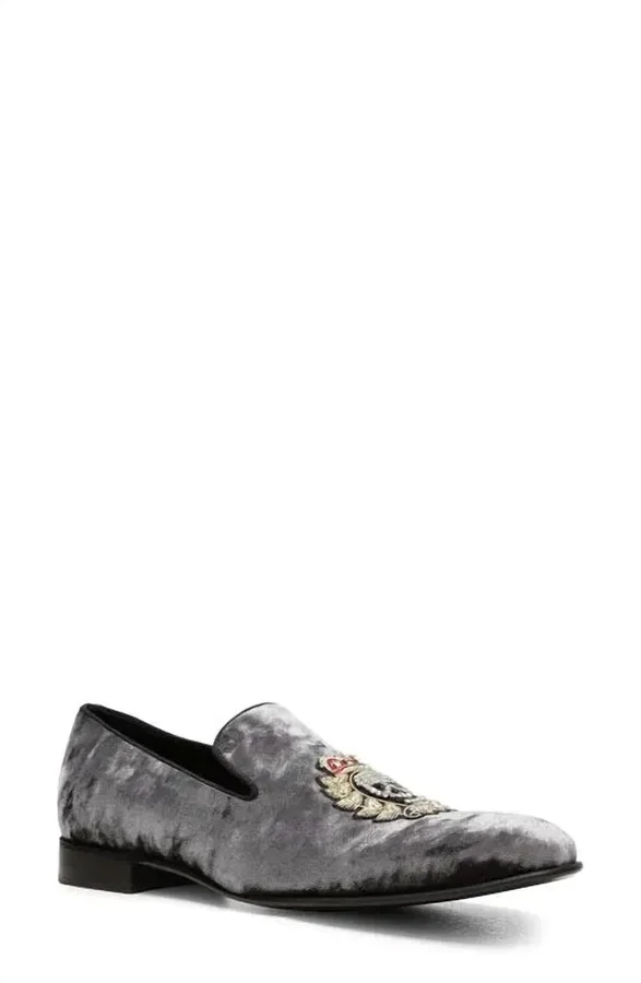 Men's Spencer Velvet Rhinestone Driver In Silver