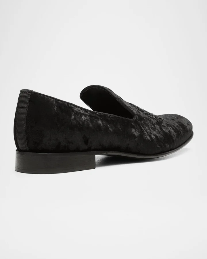 Men's Spencer Velvet Smoking Slippers - Image 4