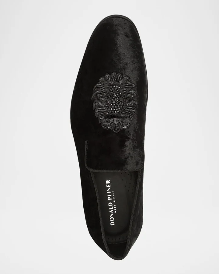 Men's Spencer Velvet Smoking Slippers - Image 5